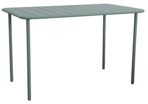 Tavolo da giardino Cafe in acciaio con piano in alluminio verde per 4 persone 70x120cm