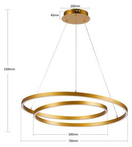 Brilagi-LED Lampadario dimmerabile a cavo TWISTER LED/75W/230V 3000-6000K oro +DO