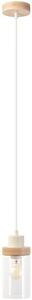 Lampadario a sospensione a cavo WOODNEST 1xE27/15W/230V pino/crema