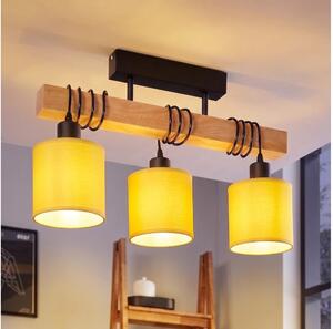 Brilagi - Lampadario a montaggio superficiale NUBILA 3xE27/60W/230V pino/giallo