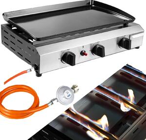 Barbecue a gas, portatile, facile da pulire, barbecue a gas a 3 bruciatori