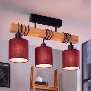 Brilagi - Lampadario a plafone NUBILA 3xE27/60W/230V pino/rosso pompeiano