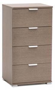 Mobiletto 4 Cassetti Rovere Grigio 45x38x85 h cm in Truciolare bilaminato Rovere grigio