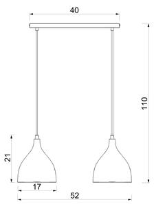 Lampadario a cavo NOAK CLASSIC 2xE27/15W/230V crema