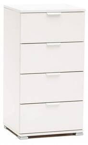 Mobiletto 4 Cassetti Bianca 45x38x85 h cm in Truciolare bilaminato Bianco