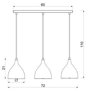 Lampadario a sospensione con cavo NOAK CLASSIC 3xE27/15W/230V beige
