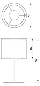 Lampada da tavolo ARDEN 1xE27/15W/230V beige/marrone