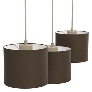 Lampadario a sospensione con cavo ARDEN 3xE27/15W/230V beige/marrone