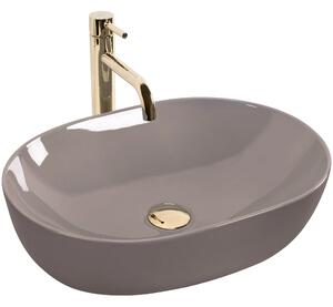 Lavabo da appoggio Rea Lisa Beige Shiny