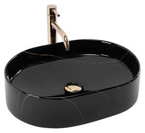 Lavabo da appoggio Rea Nadia 50 Black Stone