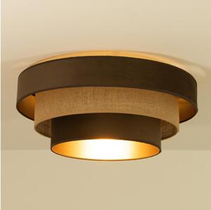 Plafoniera WENTA 1xE27/60W/230V, diametro 50 cm, marrone/iuta