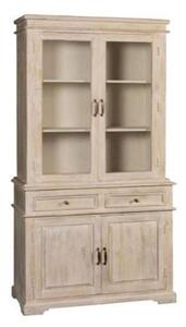 ALTER - credenza con vetrina in legno di mango