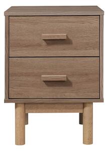 Comodino effetto rovere in colore naturale Melanie - Støraa