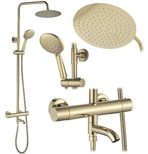 Set Doccia da incasso con Termostatato Lungo Diamond Gold