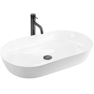 Lavabo da appoggio in ceramica CLEO 71 White-REA