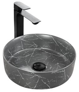 Lavabo da appoggio Rea Sami Matt Grey Marble
