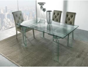 TAVOLO VETRO ALLUNGABILE GLASS ART. 676