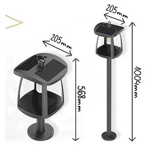 Viking - Lampada solare a LED con sensore LED/2W/3,7V IP54 4000K 2000 mAh