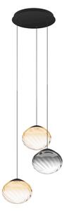 Eglo 390481 - Lampada a sospensione dimmerabile su cavo PANTOJA 3xLED/5,8W/230V beige/fumé +telecomando