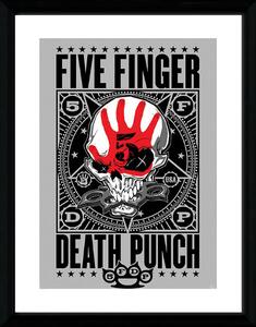 Quadro Five Finger Death Punch - Punchangram, Poster Incorniciato