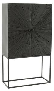 Mobile bar J-Line Shanil - legno/ferro - nero