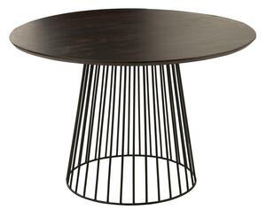 SET DI 2 Tavoli J-Line rotondo in legno di mango e metallo nero naturale ND
