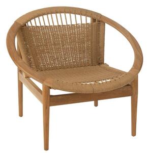 4 Sedie J-Line Rotonda in Legno di Teak Naturale ND