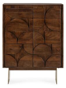 Armadietto marrone in mango massiccio 90x120x40 cm Trisha – MOME