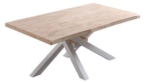 TAVOLO DA PRANZO FISSO XENA 180 ROVERE NORDICO / PIANO SAGOMATO BIANCO. OK1055 (8472)