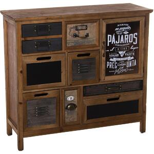 MOBILE DA INGRESSO IN LEGNO CON CASSETTI E ANTA, ABETE 90X32X83CM, ALTEZZA GAMBA: 9CM LL48924