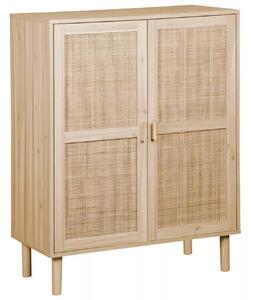 MOBILE BASSO DÉCOR 80 x 40 CM PINO / RATTAN. OK1471 ANKOR