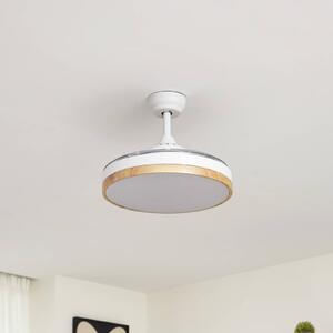 Lindby Ventilatore da soffitto LED Oras, bianco, DC, silenzioso, Ø 107 cm