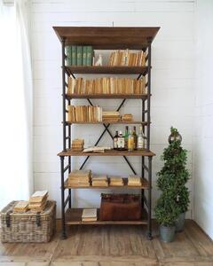 Libreria industriale in legno e ferro Boulangerie 115 cm