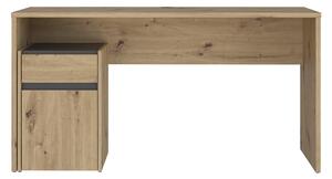 Scrivania MODULTRICK, dritta - rovere/grigio scuro - 140 x 52,7 x 72,5 cm