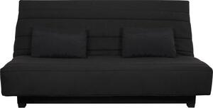 DIVANO 2 POSTI CON MECCANISMO "CLIC-CLAC" - TESSUTO NERO - MATRACCIO DUNLOPILLO - LETTO 188 x 128 cm