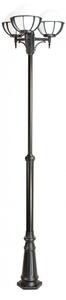 Lanterna da giardino 285 cm 3x bianco o fumé 25 cm 3xE27 nero IP43 SU-MA Sfere OGMWN 3 KPO 250