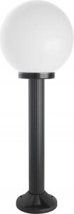 Lampada da giardino 75 cm sfera bianca o fumé 25 cm 1xE27 nero IP43 SU-MA Kule K 5002/3/K 250