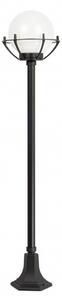 Lampada da giardino 152 cm sfera bianca o fumé 20 cm 1xE27 nero IP43 SU-MA Kule K 5002/1/KPO