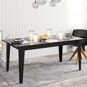 Skye Decor, Polka- Polka SHS, nero, tavolini da salotto, 76,8x180x90 cm, pannello truciolare rivestito al 100% in melamina