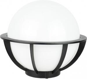 Lanterna da giardino 270 cm sfera bianca o fumé 25 cm 1xE27 nero IP43 SU-MA Sfere OGMWN 1 KPO 250