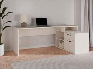 Scrivania angolare - TEZAUR - Beige - 200 x 121,8 x 75,7 cm