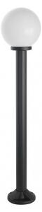 Lampada da giardino 120 cm sfera bianca o fumé 20 cm 1xE27 nero IP43 SU-MA Kule K 5002/2/K 200