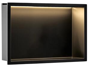 MENSOLA BAGNO LED 30x45 black