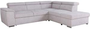 Divano angolare convertibile reversibile - 5 posti - DAYTONA - Tessuto beige - Vano contenitore - 260 x 216 x 94 cm
