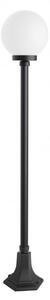 Lampada da giardino 148 cm sfera bianca o fumé 20 cm 1xE27 nero IP43 SU-MA KULE K 5002/1/KP 200