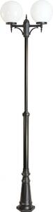 Lanterna da giardino 290 cm sfere bianche o fumé 2x30 cm 2xE27 nero IP43 SU-MA Sfere OGMWN 2 300