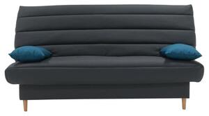 Divano letto a 3 posti LIV - Tessuto antracite - Stile scandinavo - L 190 x P 92 cm