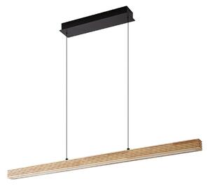 Lampada a sospensione Lucande, Emara, dimmerabile, Legno, Sala da pranzo, Legno, Design