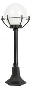 Lampada da giardino a stelo 72 cm sfera bianca o fumé 25 cm 1xE27 nero IP43 SU-MA Kule K 5002/3/KPO