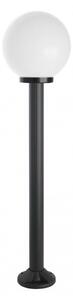 Lampada da giardino 125 cm sfera bianca o fumé 25 cm 1xE27 nero IP43 SU-MA Kule K 5002/2/K 250